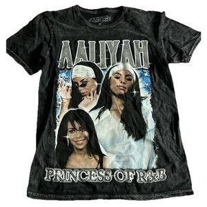 Aaliyah‎ Princess Of R&B Black T Shirt Women’s Small